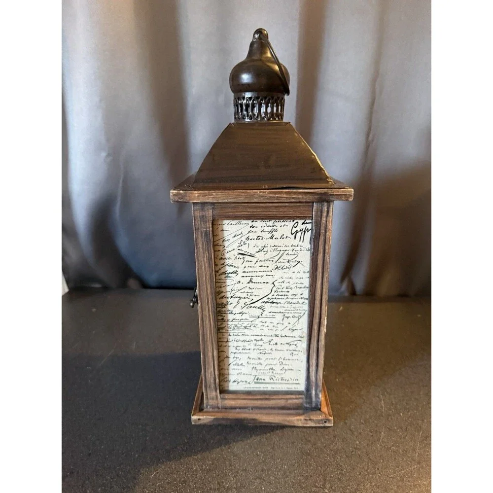 Vintage/French Rustic Style Lantern Box with Glass And latch